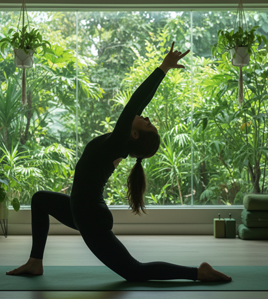 Mujer practicando yoga
